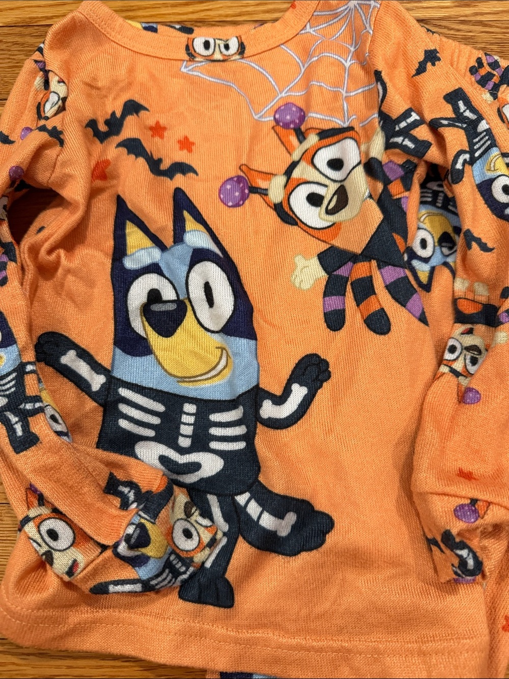 Toddler Bluey Halloween Orange Pajamas 5T - Picture 2 of 3